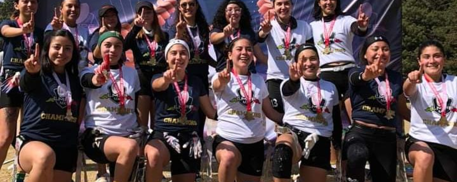 Destaca el equipo femenil de Flag Football de la UAEMéx en Liga Mexicana de la especialidad y Liga Abierta de Tocho Bandera