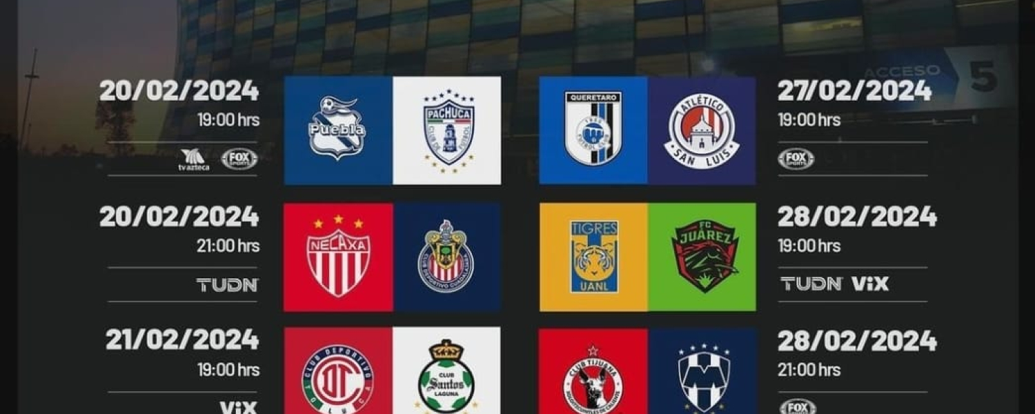 Trasmisiones de la jornada 9 de la Liga MX.