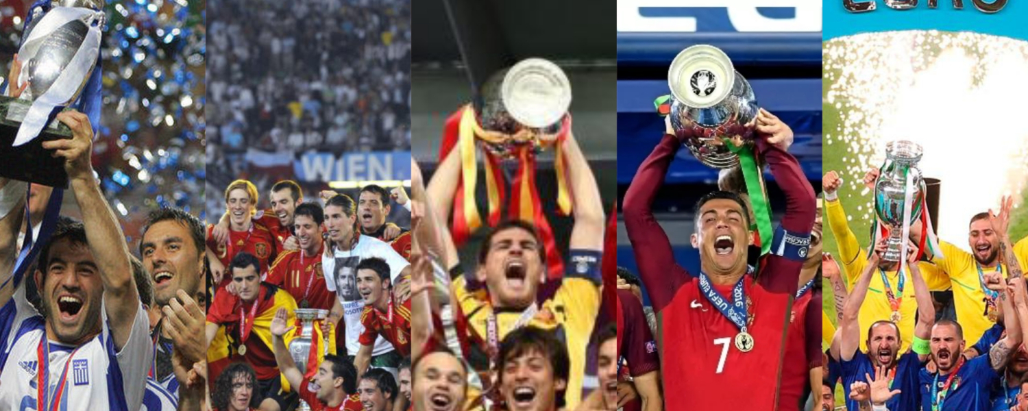 Los últimos 5 campeones de la Eurocopa